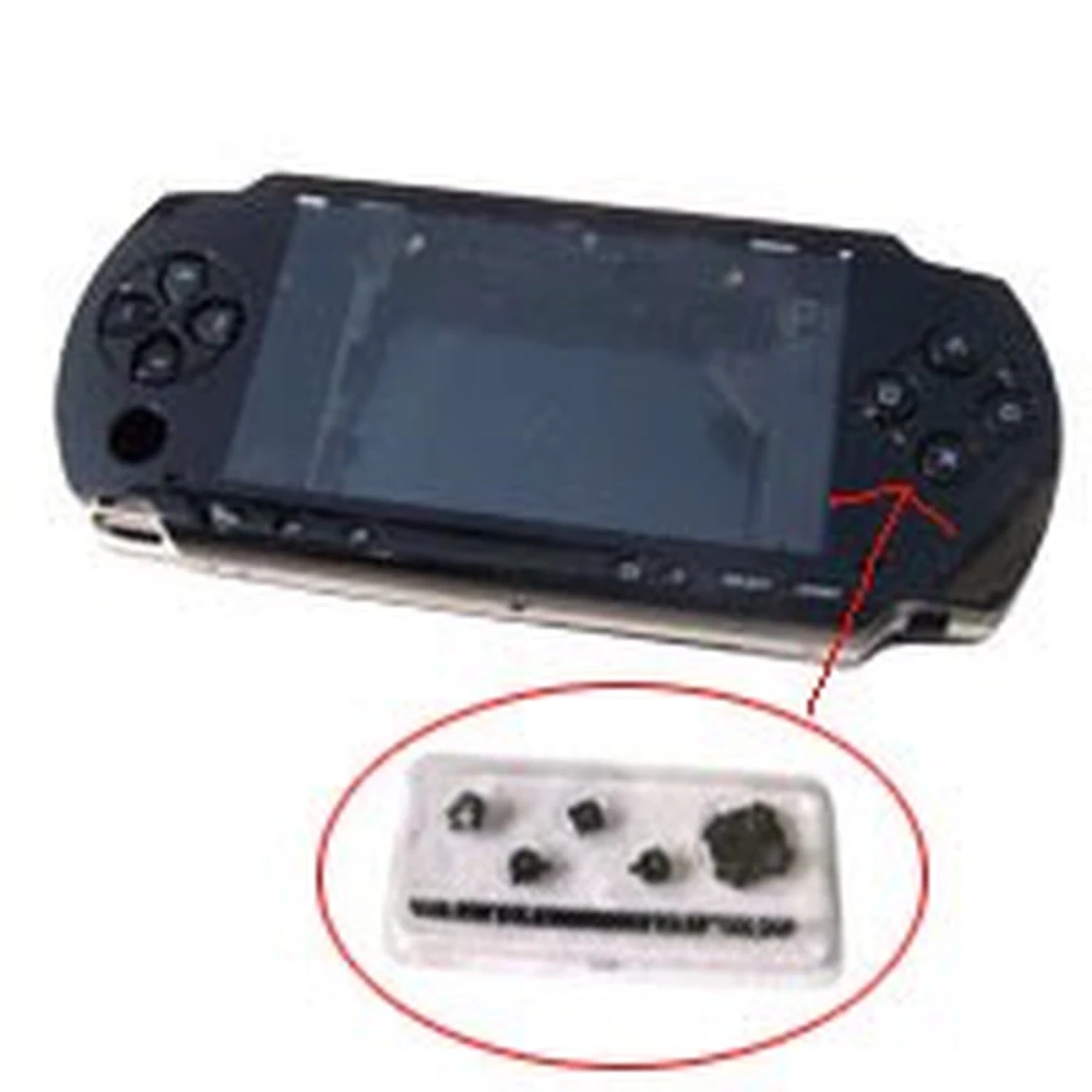 Black PSP full shell with buttons for repair and replacement