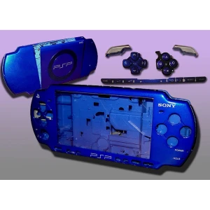 Complete PSP2000 electric blue shell with buttons for repair and customisation