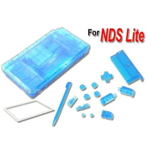 Nintendo DS Lite Blue Transparent Replacement Shell with Buttons and Screws
