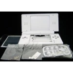 White Nintendo DS Lite replacement shell with buttons and full accessories