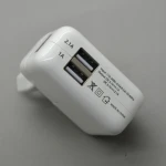 Dual USB mains charger 2.1A and 1A for tablets and phones