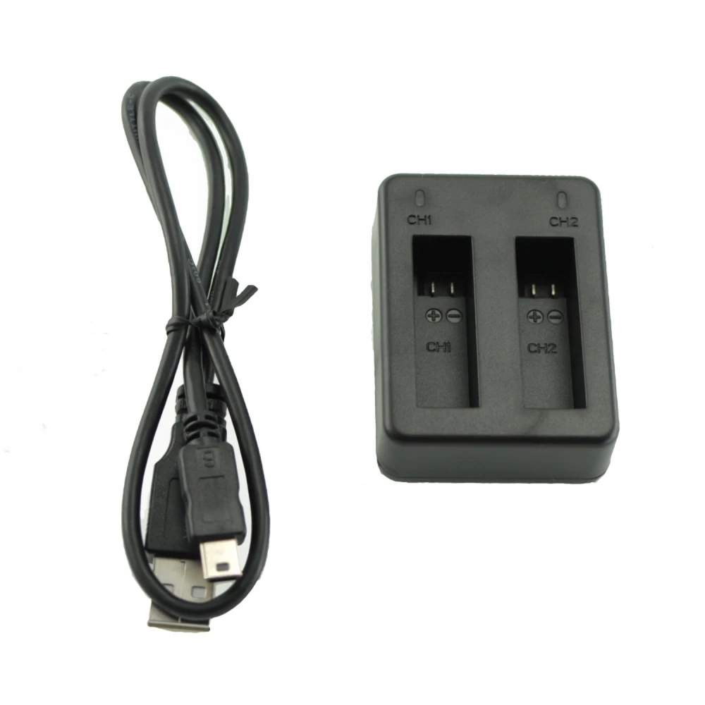 GoPro Hero 4 battery charger for dual charging of two batteries