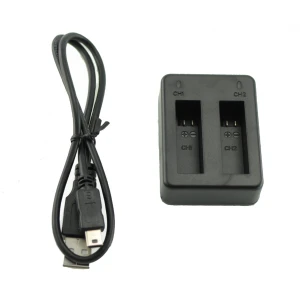 GoPro Hero 4 battery charger for dual charging of two batteries