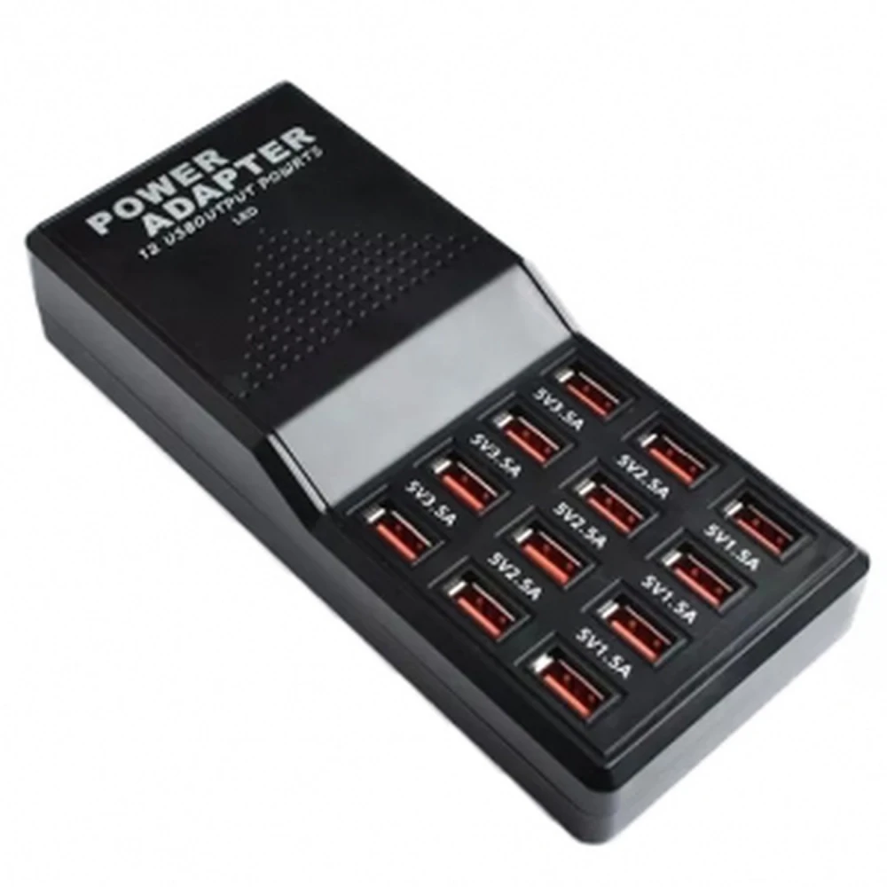 12-Port USB Charger 5V 30A - Fast Charging Station for Smartphones and Tablets