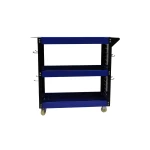 Professional 3-Shelf Workshop Trolley with Side Trays and Hooks for Organising Your Workshop