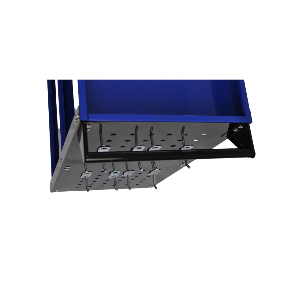 Carro de herramientas móvil con ruedas giratorias y 3 baldas metálicas