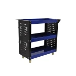 Professional 3-Shelf Workshop Trolley with Side Trays and Hooks for Organising Your Workshop