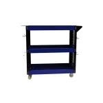 Professional 3-Shelf Workshop Trolley with Side Trays and Hooks for Organising Your Workshop