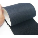 Black 80mm adhesive Velcro tape with backing adhesive - 1 metre (hook and loop)
