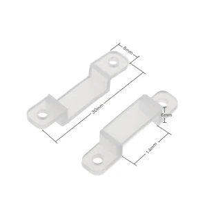 Transparent silicone fixing clip for 12V LED strips