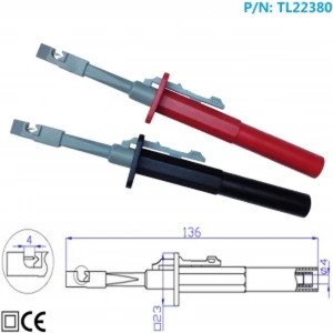 Insulated hook clips catIII and banana plug TL22380 Amass