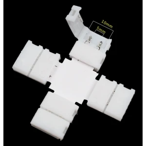 X-Shape LED Clip Connectors 10mm 2 Pin 5050 RGB for LED Strips