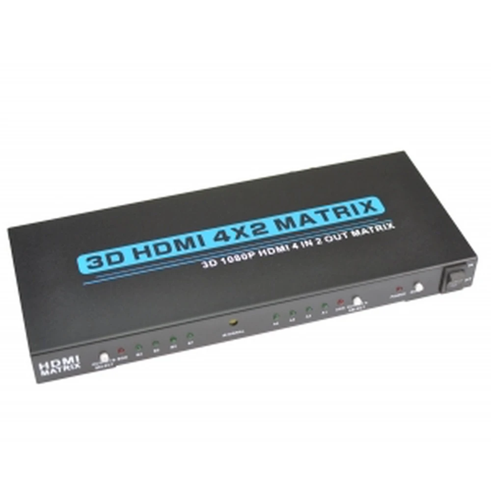 HDMI Matrix Switch 4x2 Full HD 1080p 3D with Remote