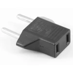 2-pin flat to European plug adapter for practical, safe use