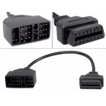 Toyota 22 pin to OBDII 16 pin adapter for vehicle diagnostics