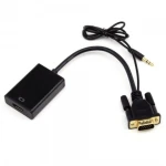 VGA to HDMI Converter with Audio for Video Signal and Built-in Sound