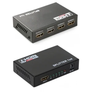 HDMI Splitter 1x4 Full HD 1 Input 4 Outputs Compatible with 1080p HDTV and 3D