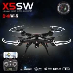 Syma X5SW Drone with HD Camera and WiFi - Black Quadcopter 4CH 6Axis Gyro