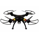 Syma X8W Drone with HD Camera and WiFi - Black Quadcopter 2.4GHz 4CH 6Axis Gyro