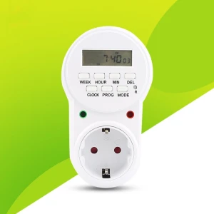 Digital Timer Plug with 8 Programmes for Precise Time Control