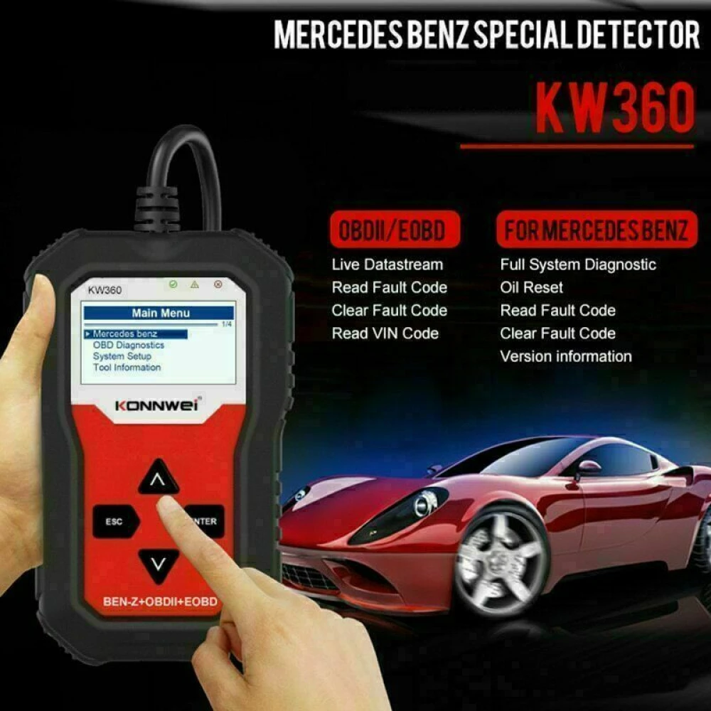 Mercedes-Benz Konnwei KW360 12V Full Diagnostic Scanner