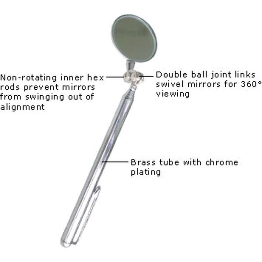 360° Telescopic Inspection Mirror, Extends to 50 cm