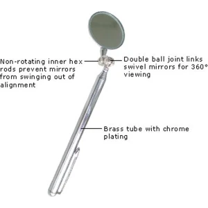 360° Telescopic Inspection Mirror, Extends to 50 cm