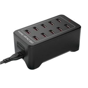 10-Port USB Charging Station with IQ Charge - 50W 12A, 2.4A per port