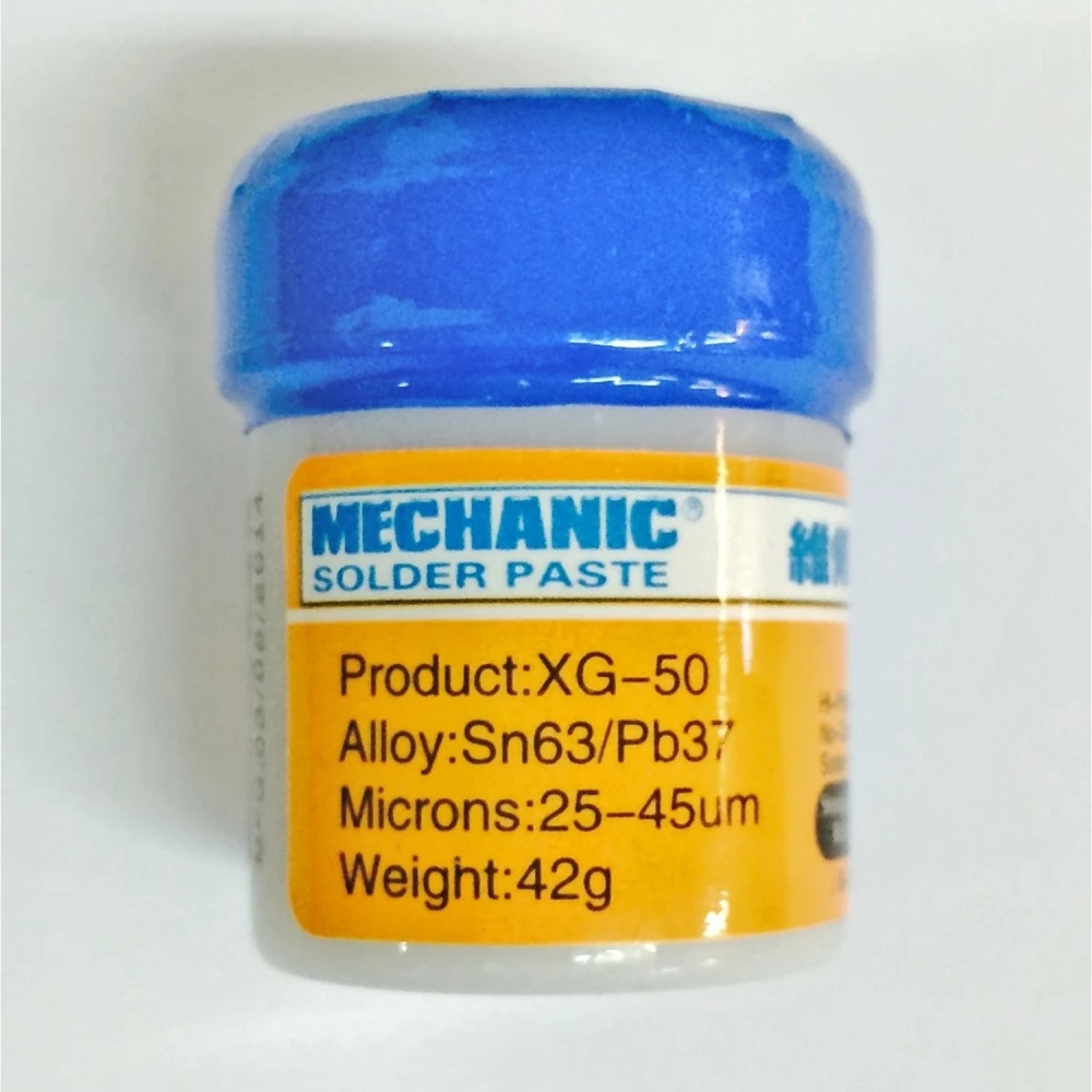 Mechanic XG-50 Sn63/Pb37 solder paste (10CC - 42GR) for electronic repairs