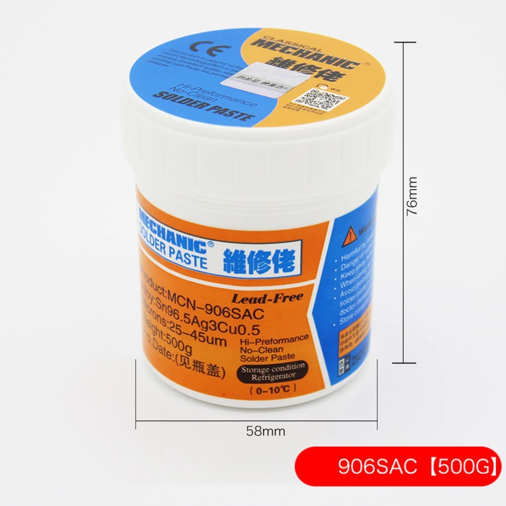 Mechanic lead-free solder paste 500GR MCN-906SAC