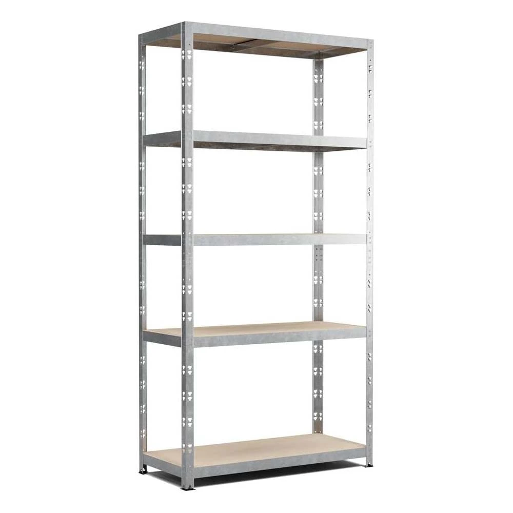 Robust and versatile metal shelving unit 180x90x40 cm with 5 shelves