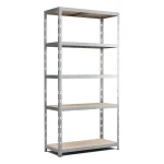 Robust and versatile metal shelving unit 180x90x40 cm with 5 shelves