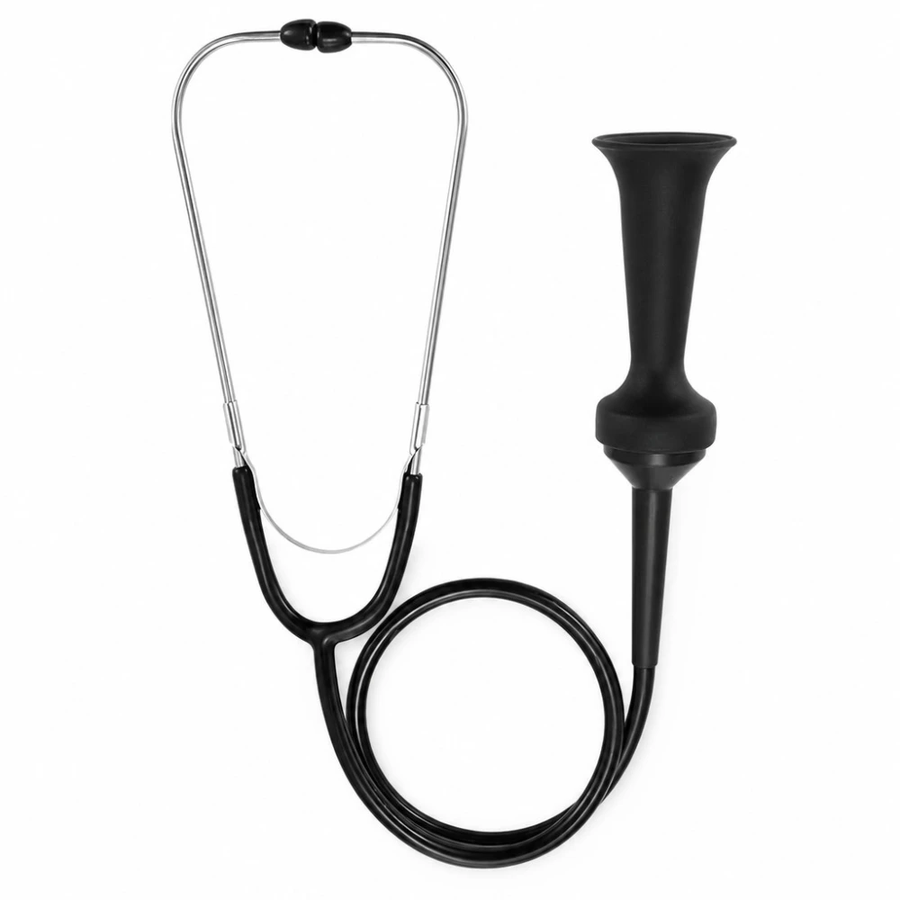 Professional mechanical stethoscope with interchangeable metal probe