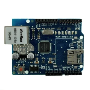 Arduino-compatible W5100 Ethernet Shield for Arduino UNO and MEGA projects