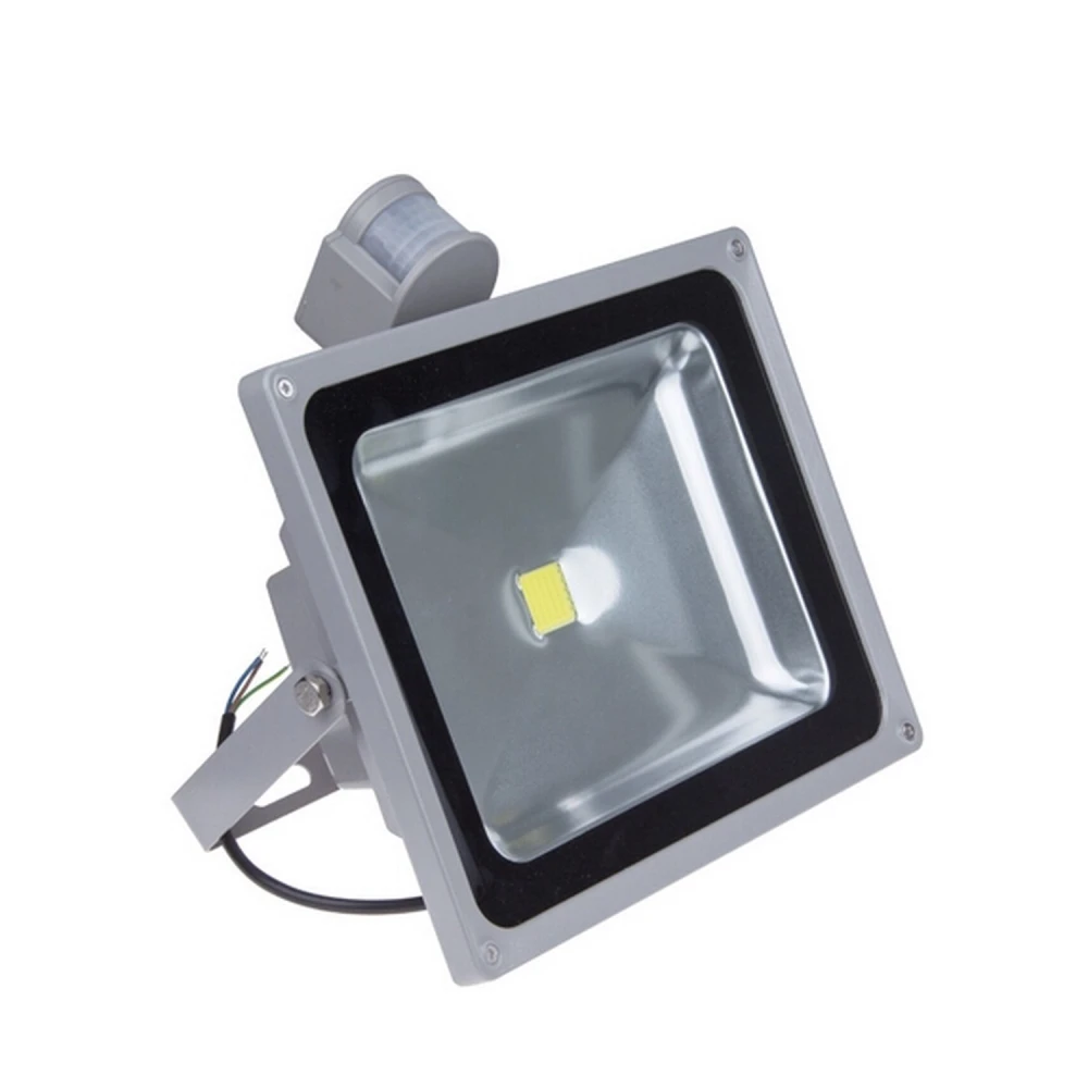 50W LED Floodlight with Motion Sensor and 6000K White Light