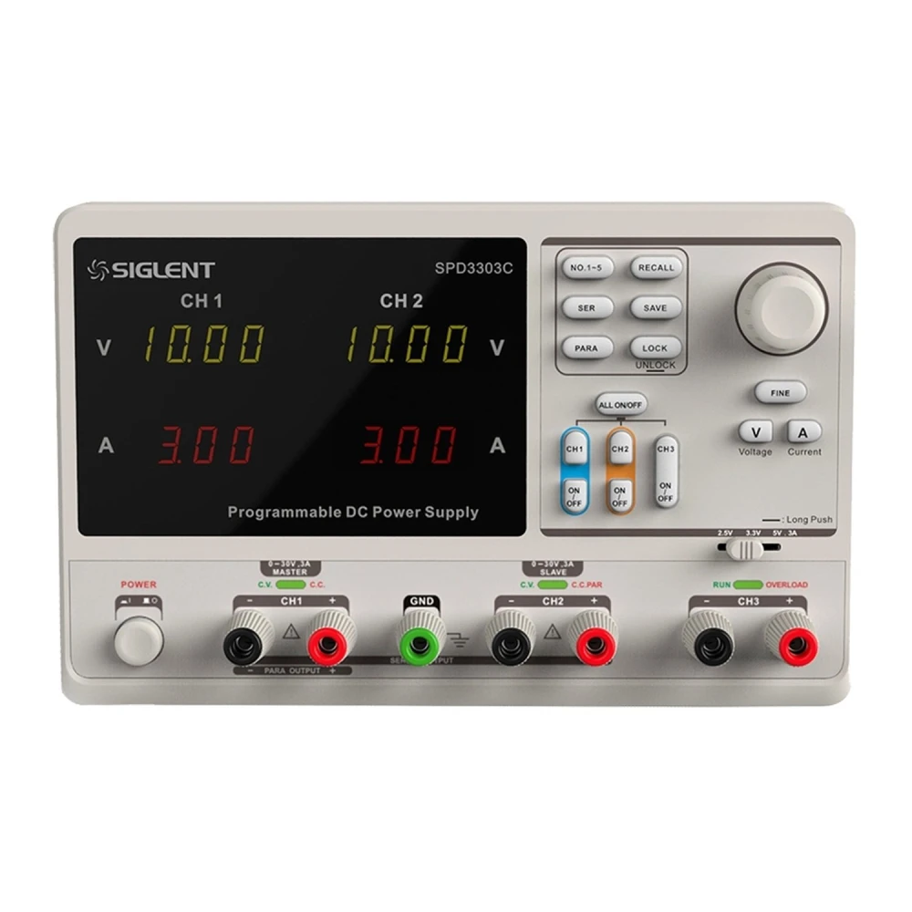 Siglent SPD3303C bench power supply 0-30V with triple programmable output and PC connection
