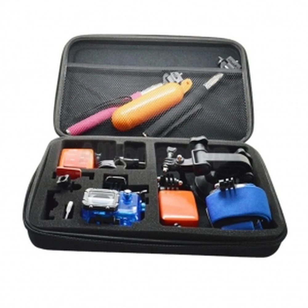 Large GoPro Hero 3 case with protection and accessory space