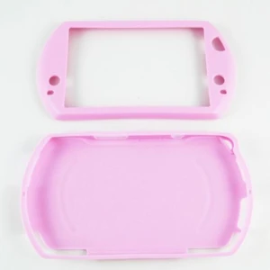 Pink PSP Go silicone case for lightweight adjustable protection