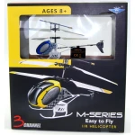 Vista lateral del helicoptero RC modelo 8087 azul