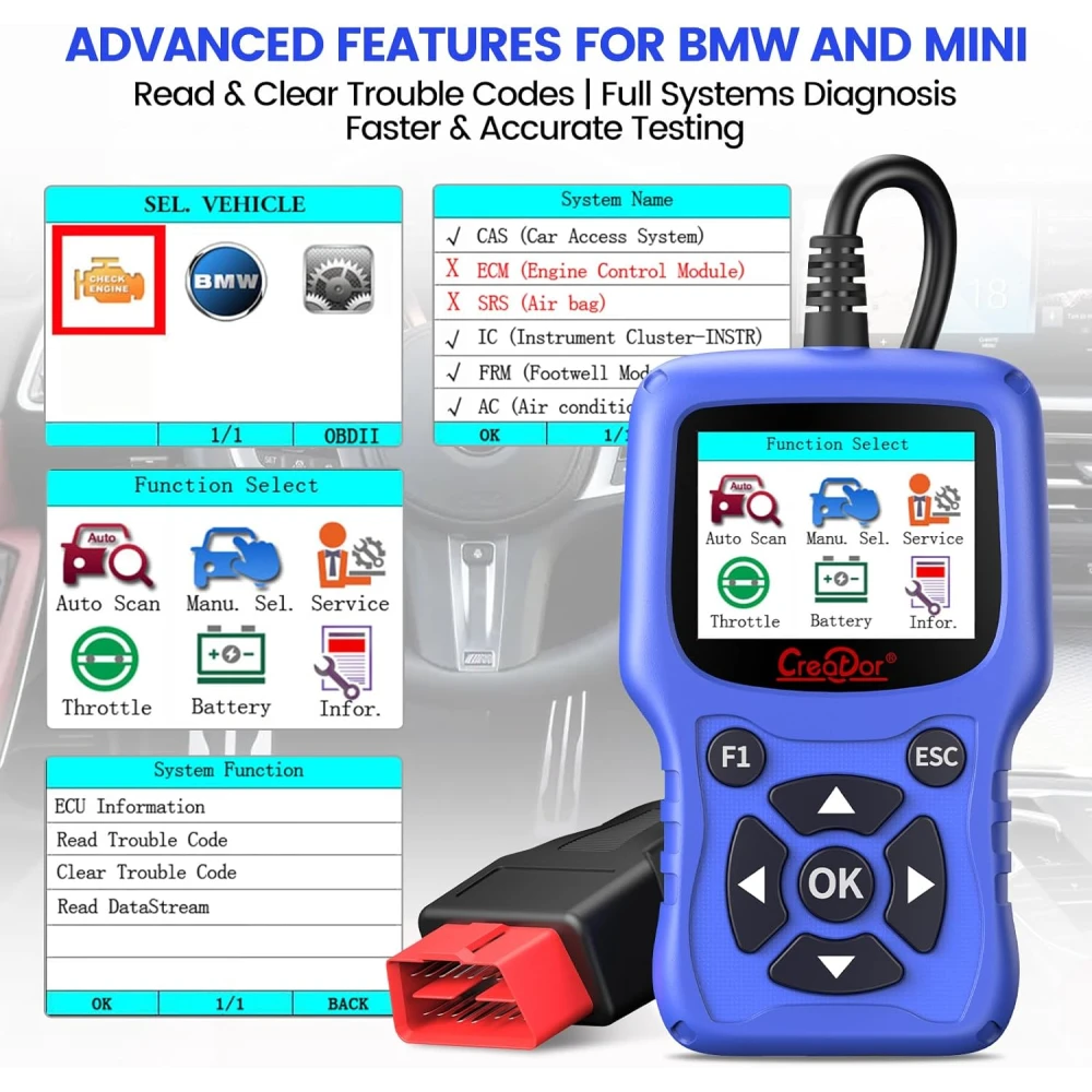 BMW Creator C420 OBD2 Diagnostic Tool for BMW and Mini with Advanced Functions