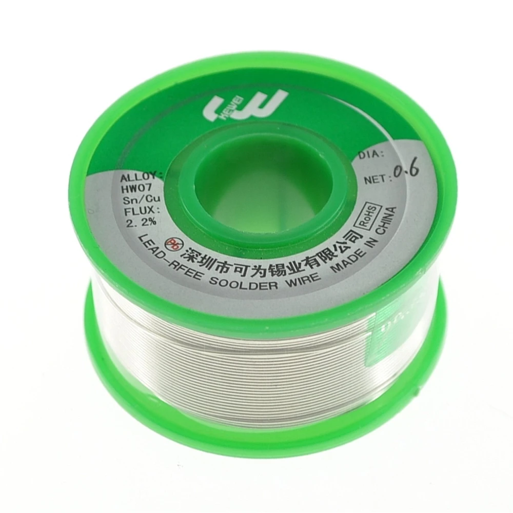 0.6 mm Lead-Free Solder Wire Sn99 Ag0.3 Cu0.7, 100 g Reel