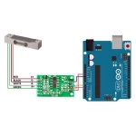 Detalle del circuito integrado del sensor HX711 para balanza electrónica