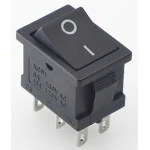 KCD1-202 Black 6-Pin Rocker Switch for Projects and Replacements