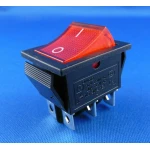 satkit red illuminated rocker switch 6 pin KCD4