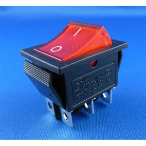 satkit satkit red illuminated rocker switch 6 pin KCD4