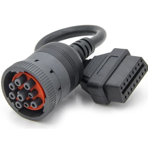 J1939 9Pin to OBD2 16Pin Adapter Cable for Professional Diagnostics