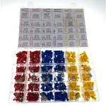 Estuche con 480 terminales eléctricos aislados y organizados para uso automoción y bricolaje