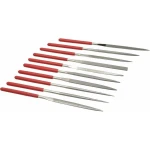 Set of 10 fine mini files 140x3mm for electronics precision