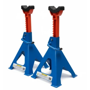 Set of 2 6-Tonne Axle Stands with Double Safety and Rubber Pad
