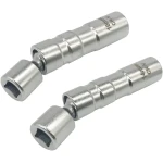 Set of 2 Flexible Magnetic Spark Plug Sockets 14 mm and 16 mm TSX TOOL